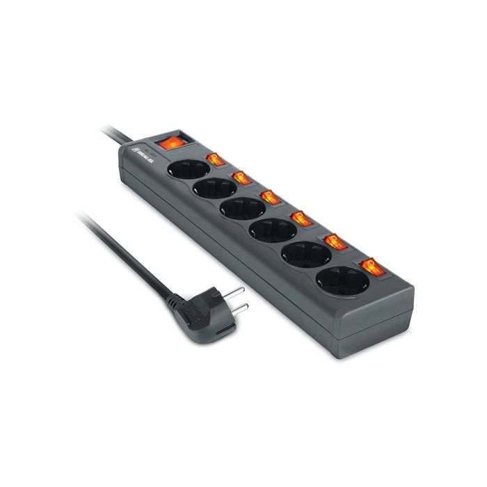 Мережевий фільтр живлення REAL-EL RS-6 EXTRA 5m, black (EL122300003)