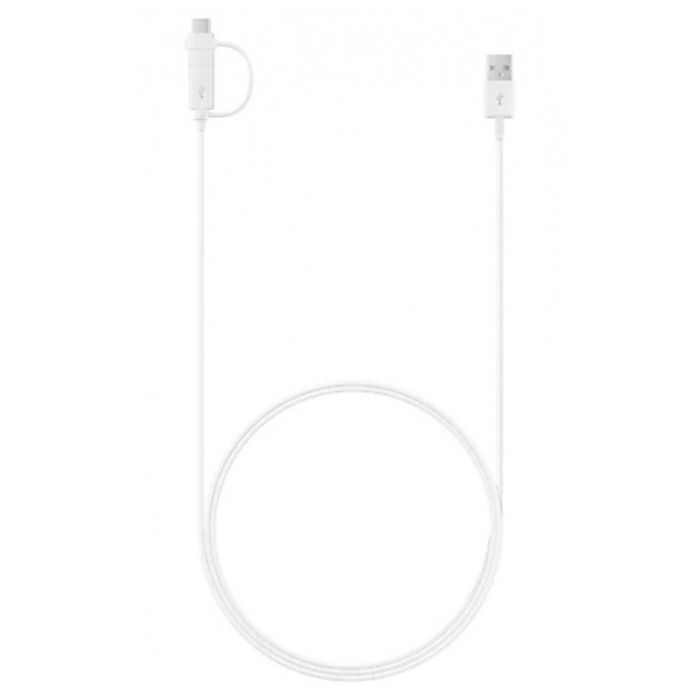 Дата кабель USB 2.0 AM to USB-C + Micro 5P 1.5m white Samsung (EP-DG930DWEGRU)