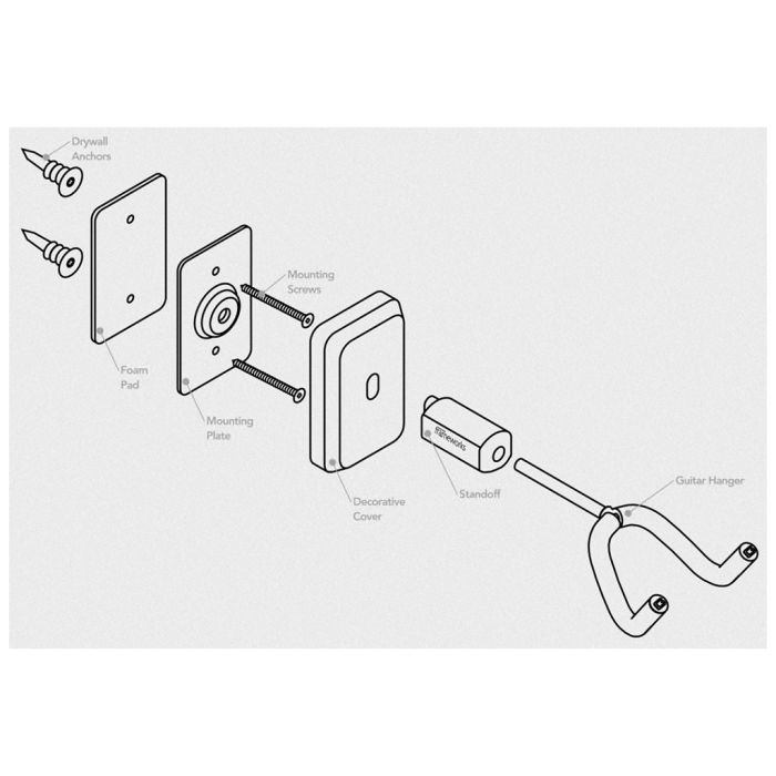 Тримач для гітари Gator Frameworks Wall Mount Guitar Hanger Black (GFW-GTR-HNGRBLK)
