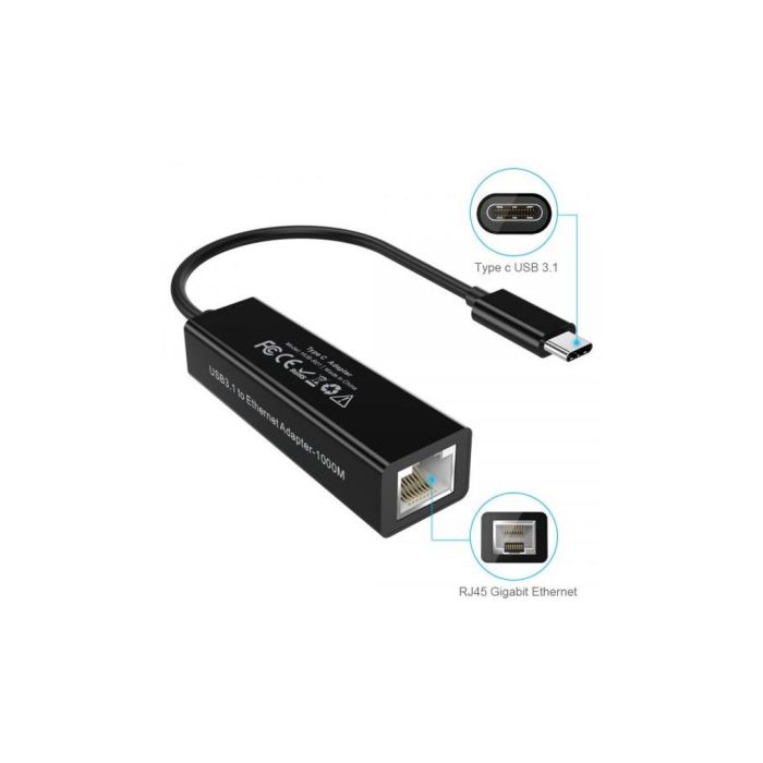 Адаптер USB-C to RJ45 Ethernet 1000Mbps Choetech (HUB-R01)