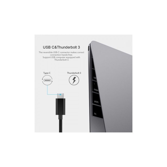 Адаптер USB-C to RJ45 Ethernet 1000Mbps Choetech (HUB-R01)