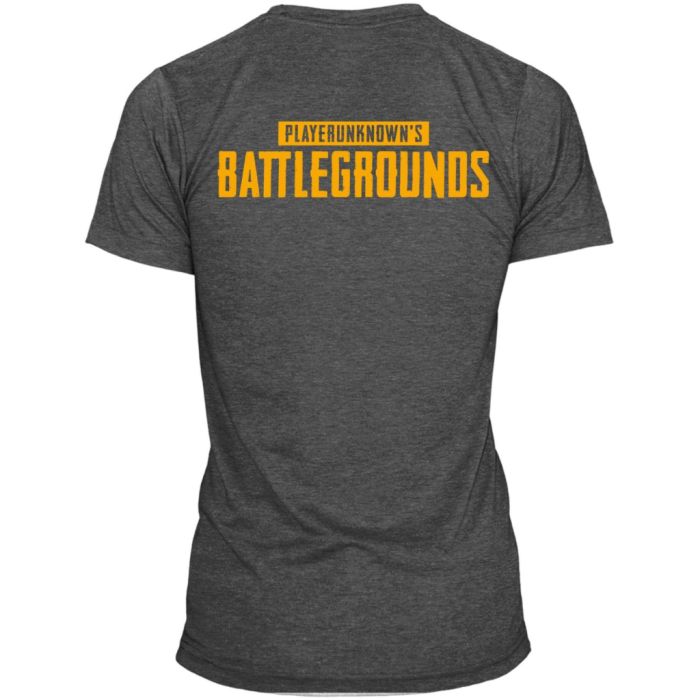 Футболка Jinx PUBG - Orange Logo Pocket Tee Charcoal Heather, L (JINX-8826 CHL)