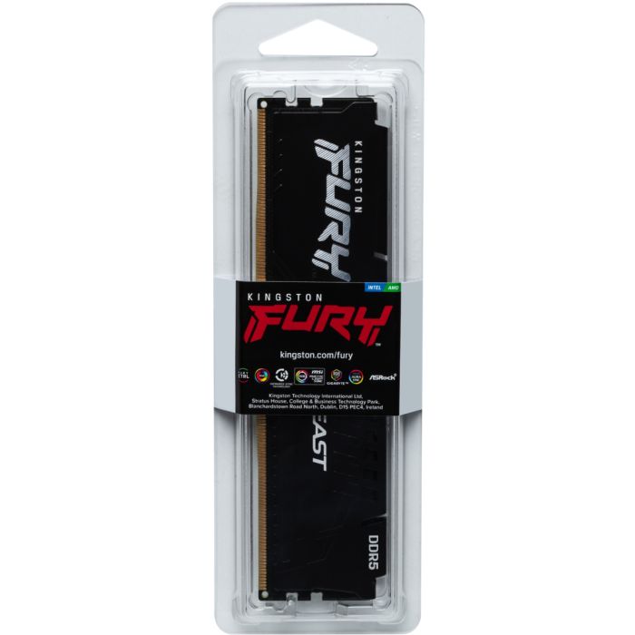 Модуль пам'яті для комп'ютера DDR5 32GB 5600 MHz Beast Black Kingston Fury (ex.HyperX) (KF556C36BBE2-32)