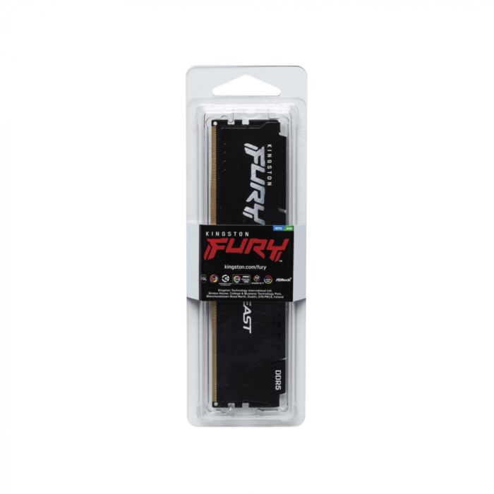 Модуль пам'яті для комп'ютера DDR5 16GB 5600 MHz Beast Black Kingston Fury (ex.HyperX) (KF556C40BB-16)