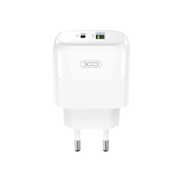 Зарядний пристрій XO L138 48W USB-C PD30W + USB-A QC18W White (L138_White)