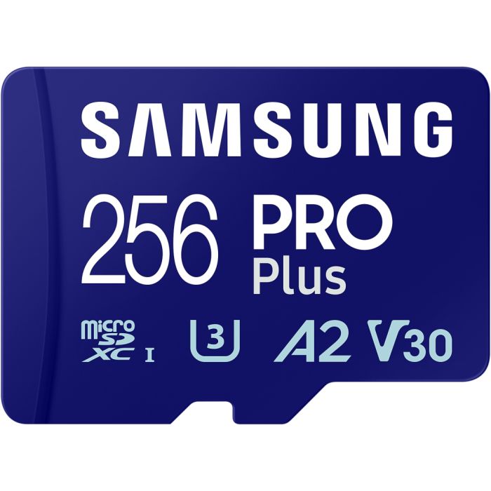 Карта пам'яті Samsung 256 GB microSDXC Pro Plus UHS-I U3 V30 A2 Class 10 + SD-adap (MB-MD256SA/EU)