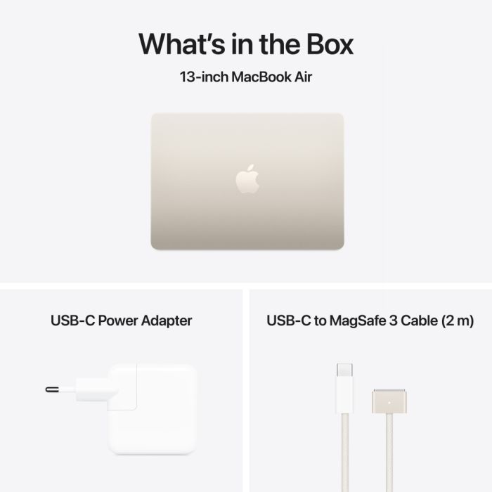 Ноутбук Apple MacBook Air 13 M4 A3240 Starlight (MW0Y3UA/A)