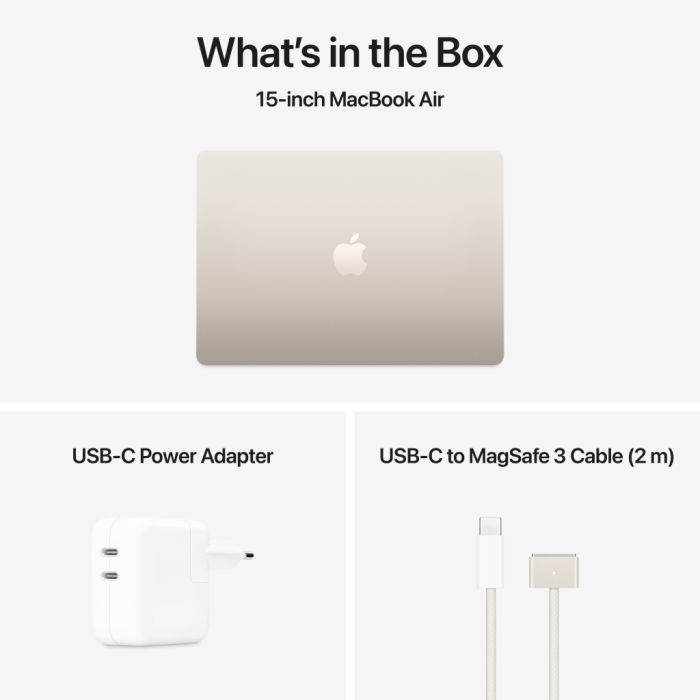Ноутбук Apple MacBook Air 15 M4 A3241 Starlight (MW1J3UA/A)