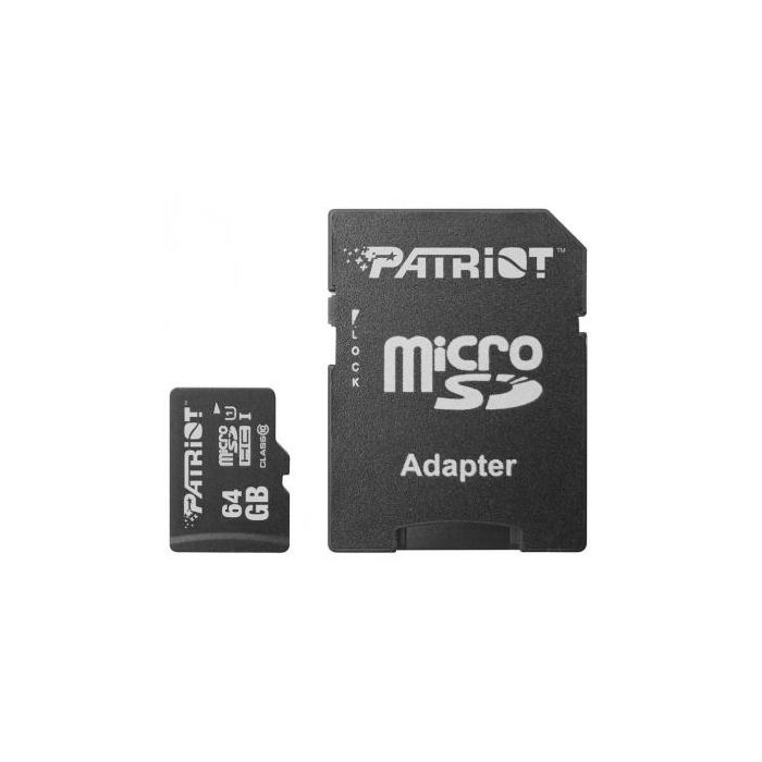 Карта пам'яті Patriot 64GB microSD class10 UHS-1 (PSF64GMCSDXC10)