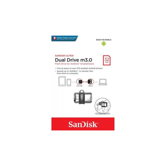 USB флеш накопичувач SanDisk 32GB Ultra Dual Drive M3.0 USB 3.0 (SDDD3-032G-G46)