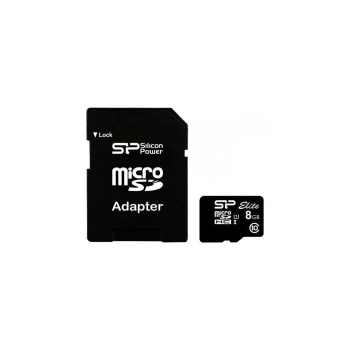 Карта пам'яті Silicon Power 8Gb microSDHC class 10 (SP008GBSTHBU1V10SP)