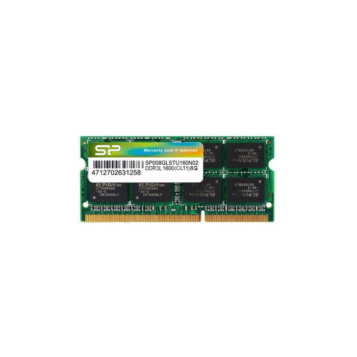 Модуль пам'яті для ноутбука SoDIMM DDR3L 8GB 1600 MHz Silicon Power (SP008GLSTU160N02)