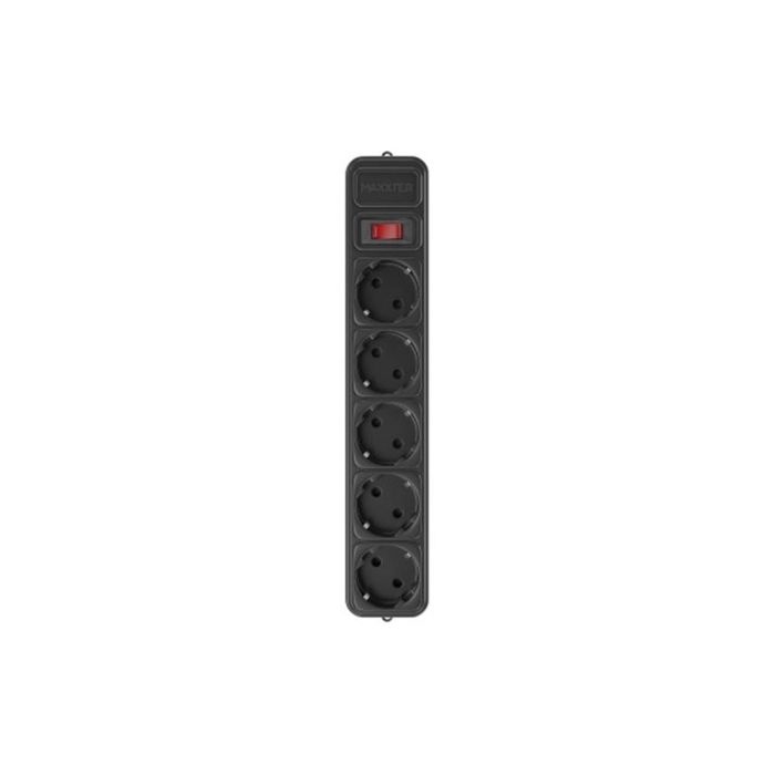 Мережевий фільтр живлення Maxxter SPM5-G-10B чорний, 3 м кабель, 5 розеток (SPM5-G-10B)