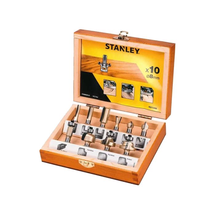 Набір фрез Stanley TCT 8 мм, 10 шт. (STA80020)