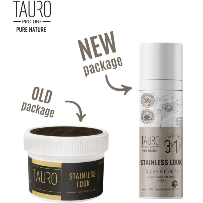 Маска для тварин Tauro Pro Line Stainless look Видаляє бурі плями навколо очей і рота 50 мл (TPL63380)