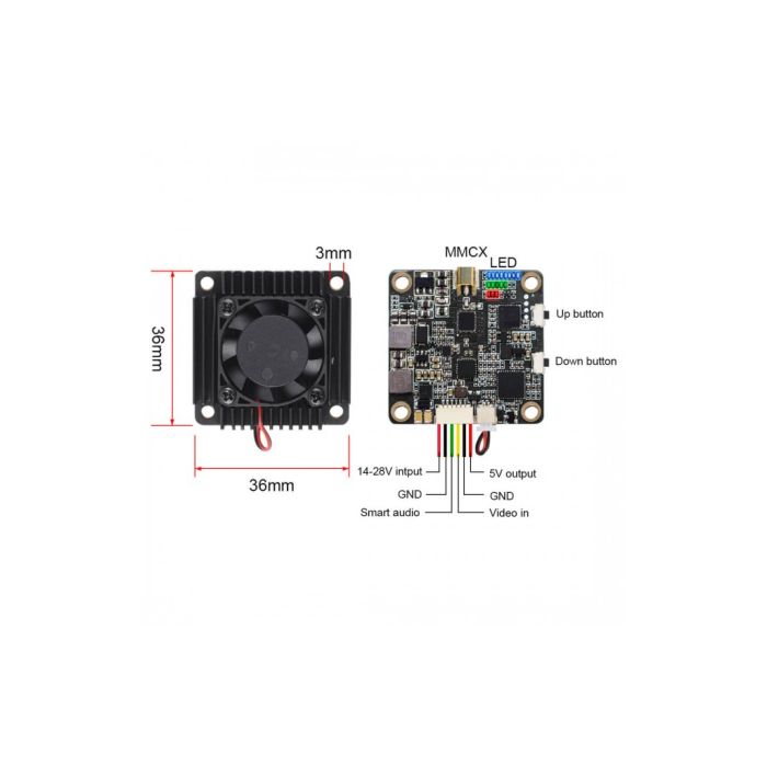 Відеопередавач (VTX) AKK Ultra Long Range 3W 5.8GHz 96CH Low Band (TX3000AC96)