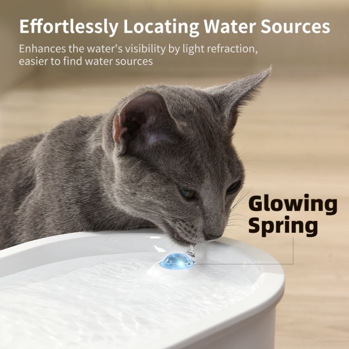 Універсальний посуд для тварин Uahpet Поїлка Glow Wireless Pet Fountain (UYSJ05QD)