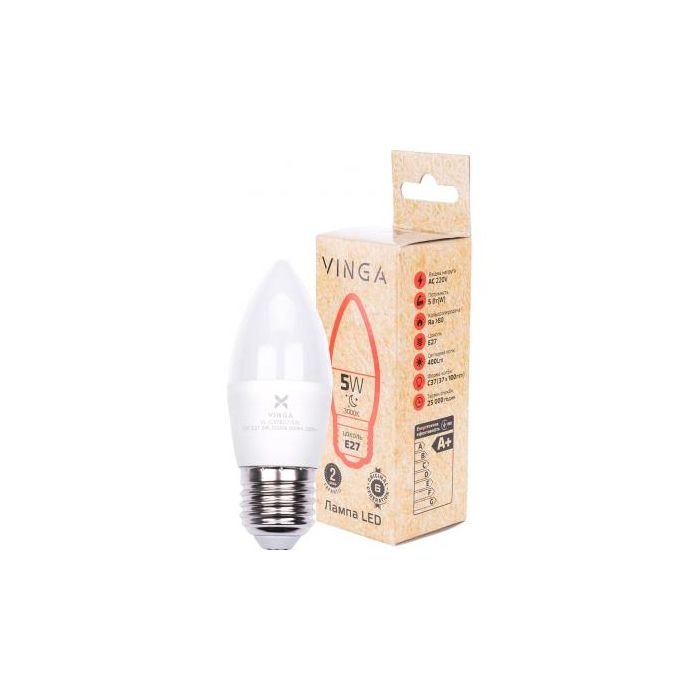 Лампочка Vinga VL-C37E27-53L