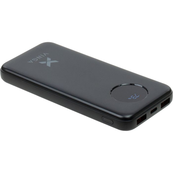 Батарея універсальна Vinga 10000 mAh 22.5W Display Black (VPBB1022)