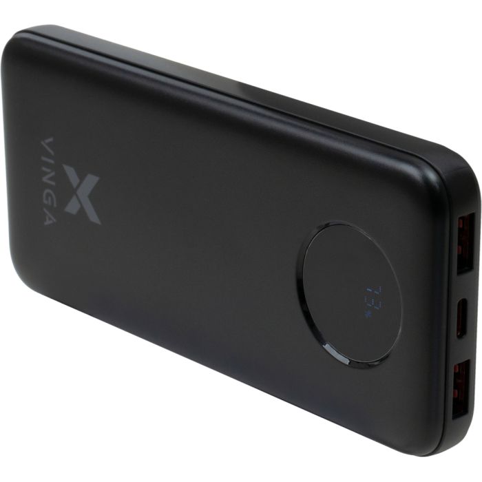 Батарея універсальна Vinga 10000 mAh 22.5W Display Black (VPBB1022)