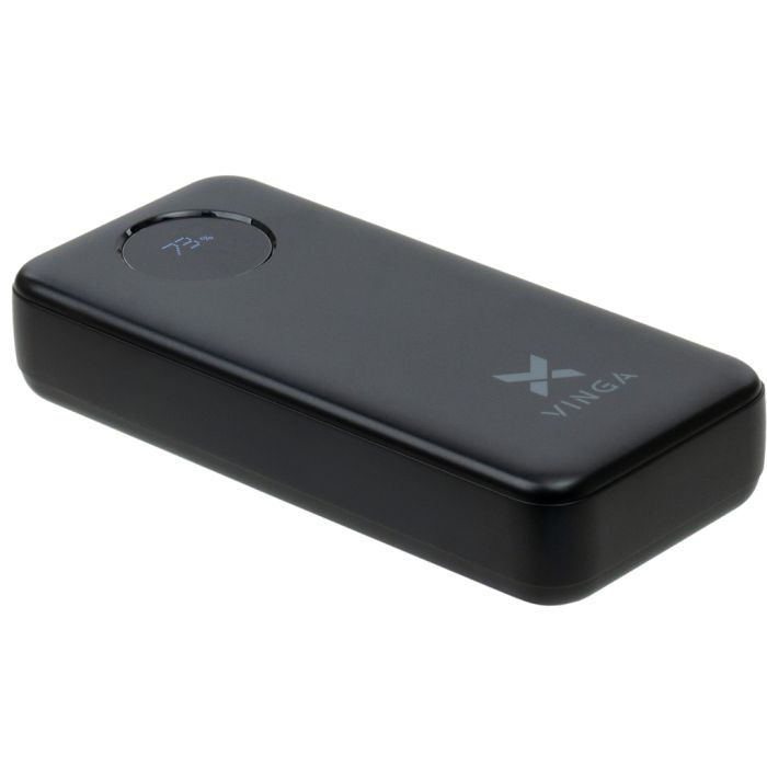 Батарея універсальна Vinga 20000 mAh 22.5W Display Black (VPBB2022)