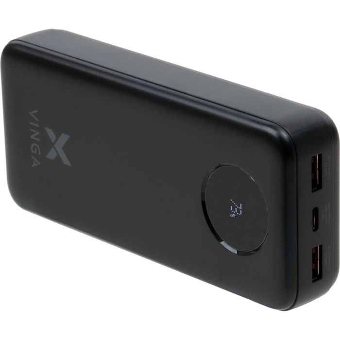 Батарея універсальна Vinga 20000 mAh 22.5W Display Black (VPBB2022)