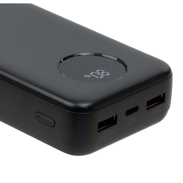 Батарея універсальна Vinga 20000 mAh 22.5W Display Black (VPBB2022)