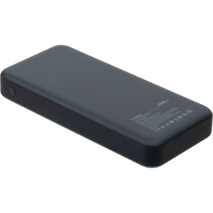Батарея універсальна Vinga 30000 mAh 100W Display VA Grey (Li-Ion) (VPBB30100)