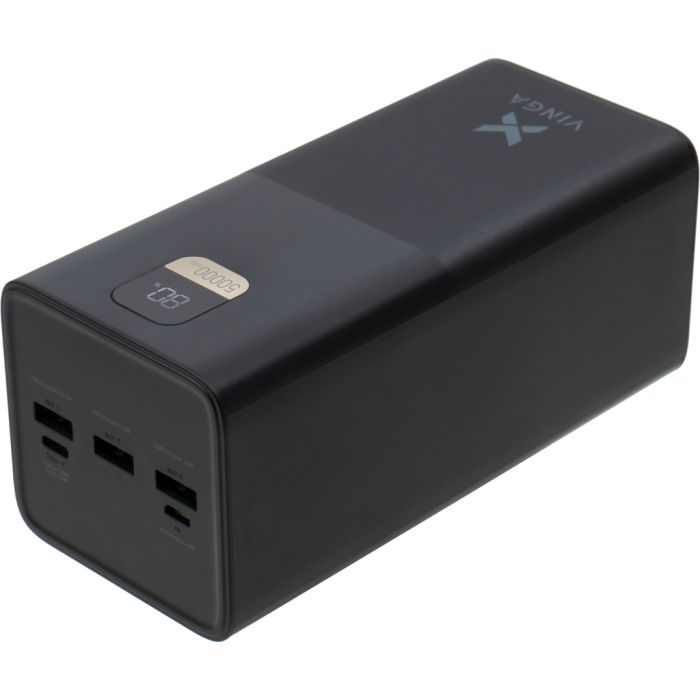 Батарея універсальна Vinga 50000 mAh 22.5W Display Black (VPBB5022)