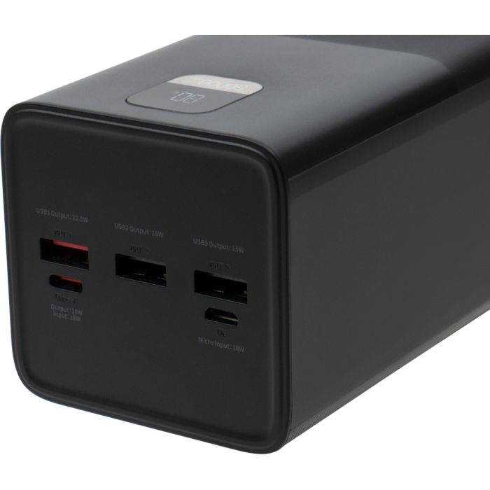 Батарея універсальна Vinga 50000 mAh 22.5W Display Black (VPBB5022)