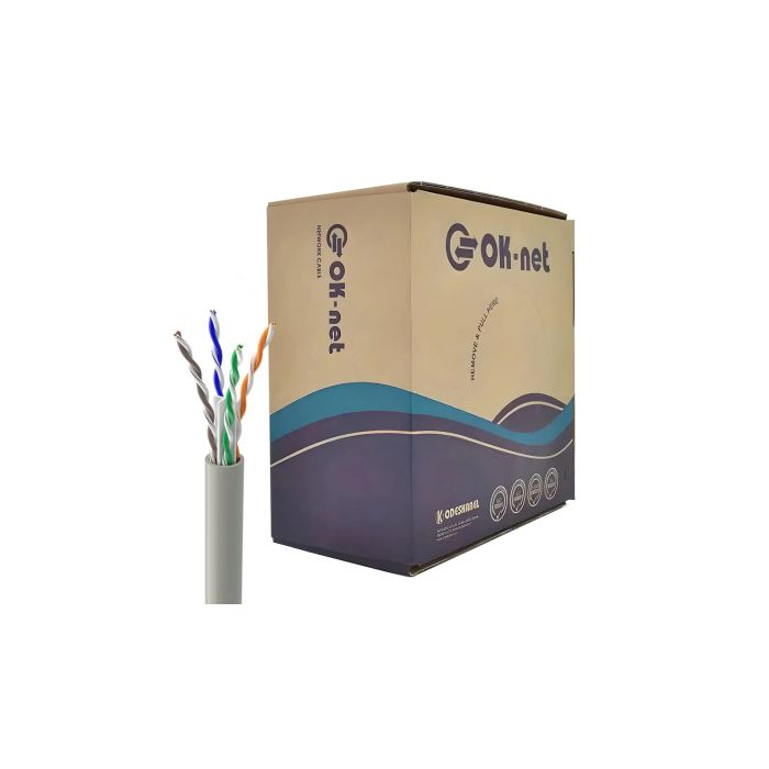 Кабель мережевий OK-Net UTP 305м Cat.6 4х2х0,54 Indoor (КПВ-ВП (250) 4х2х0,54)