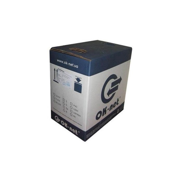 Кабель мережевий OK-Net FTP 305м cat.5 зовнішній (F/UTP-cat.5) (КППЭ-ВП (100) 2*2*0,51)