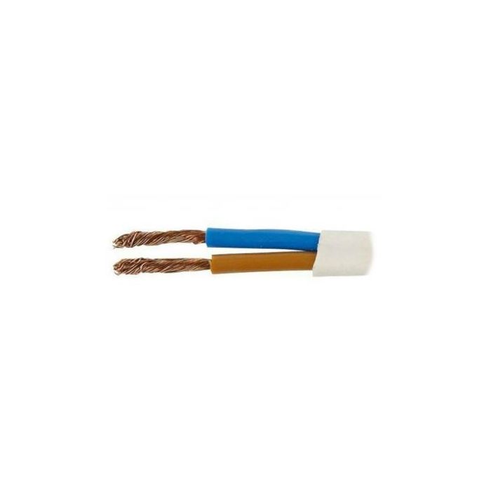 Кабель силовий ЗЗКМ 2х1.0 кв.мм гибкий, плоский, 100м (ШВВП 2x1,0 ECG)