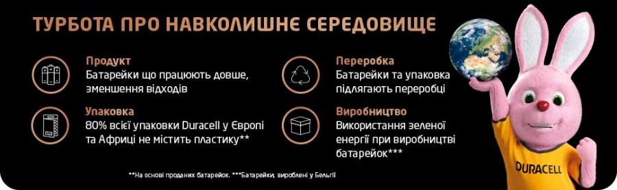 Батарейка Duracell D LR20 лужна 2шт. в упаковці (81545439/5005987/5014435)
