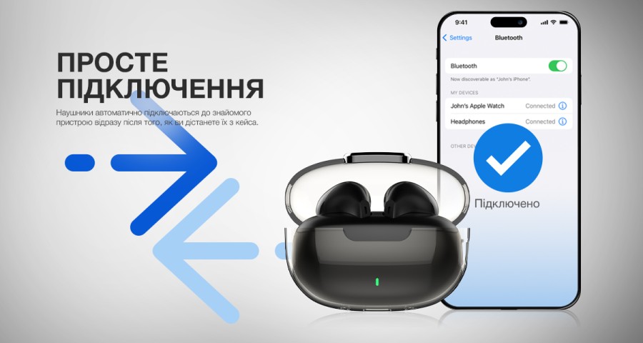 Навушники ColorWay Slim TWS-2 Earbuds Black (CW-TWS2BK)