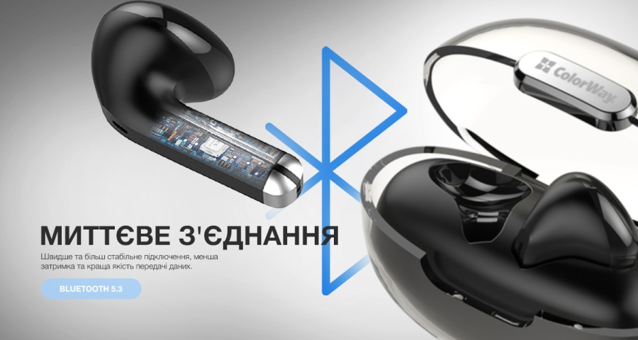 Навушники ColorWay Slim TWS-2 Earbuds Black (CW-TWS2BK)