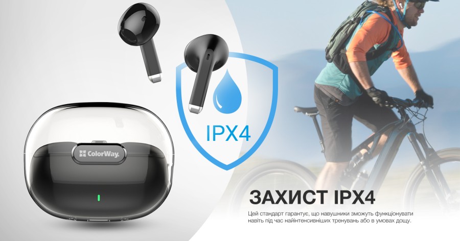 Навушники ColorWay Slim TWS-2 Earbuds Black (CW-TWS2BK)