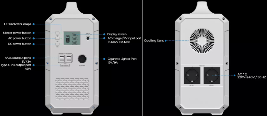 Зарядна станція BLUETTI PowerOak EB240 1000W (EB240)