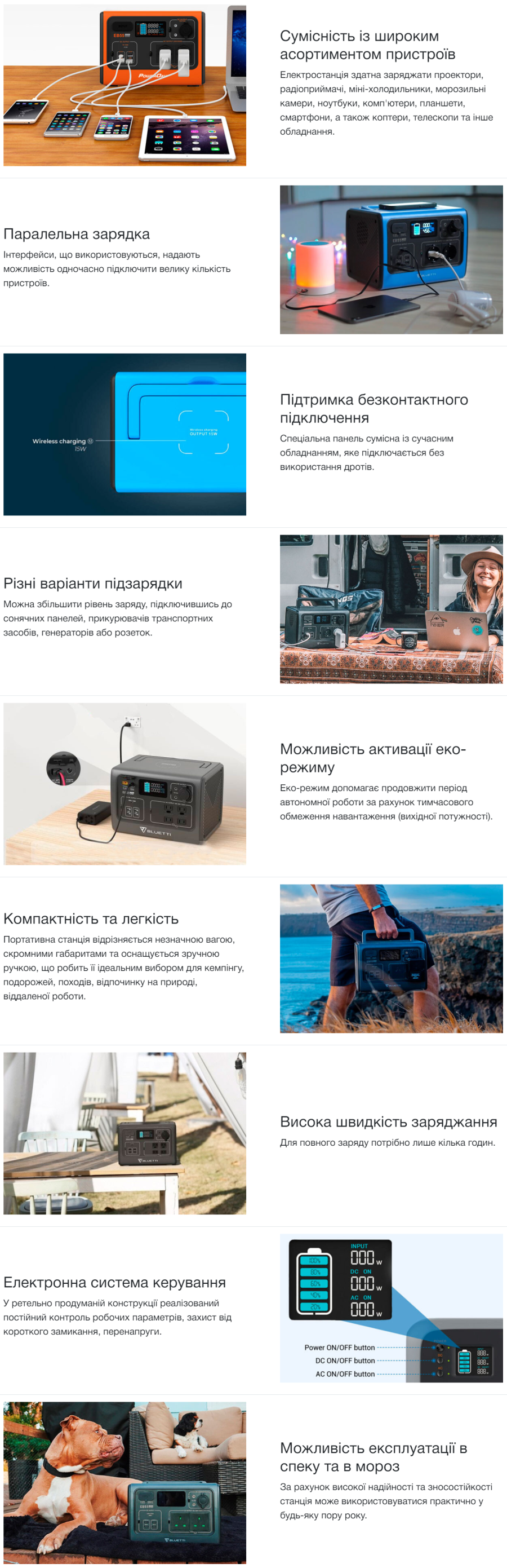 Зарядна станція BLUETTI PowerOak EB55 700W (EB55)