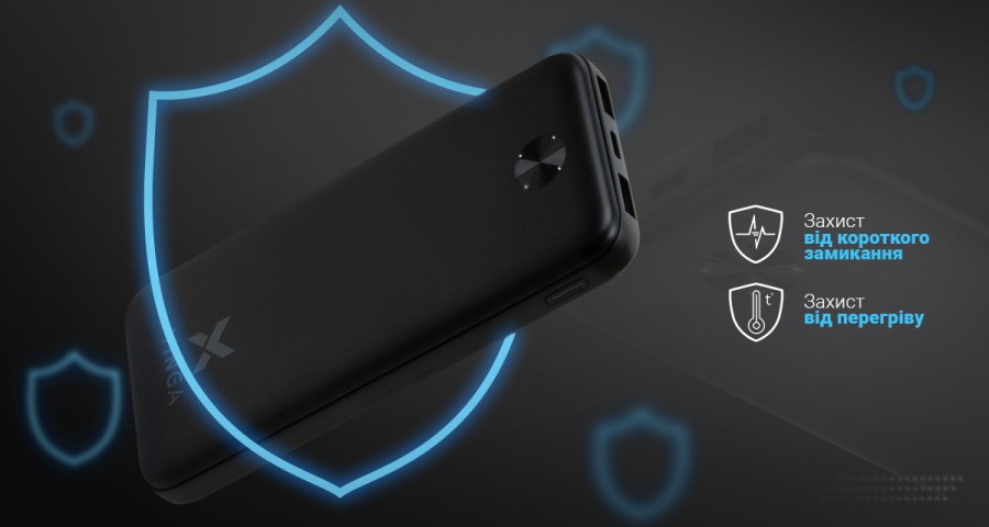 Батарея універсальна Vinga 10000 mAh 10W Black (VPBB10)