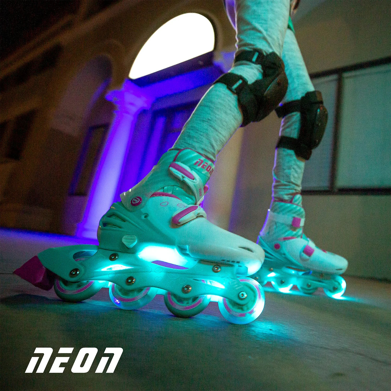 Роликові ковзани Neon Combo Skates Бірюзовий (Розмір 34-37)