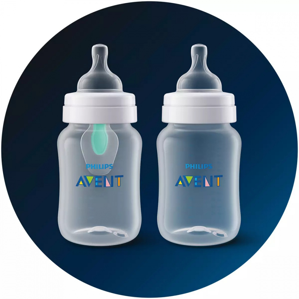 Соска Philips Avent силіконова Анти-колік, 3 міс+., 2 шт, середній потік