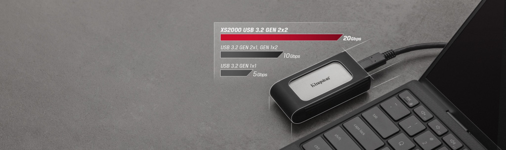 Портативний SSD Kingston XS2000 Portable 4000GB USB 3.2 Gen 2×2 IP55 (SXS2000/4000G)