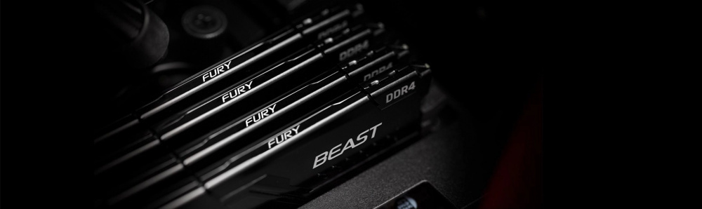 Пам’ять для ПК Kingston DDR4 3200 32GB KIT (16GBx2) FURY Beast Black (KF432C16BBK2/32)