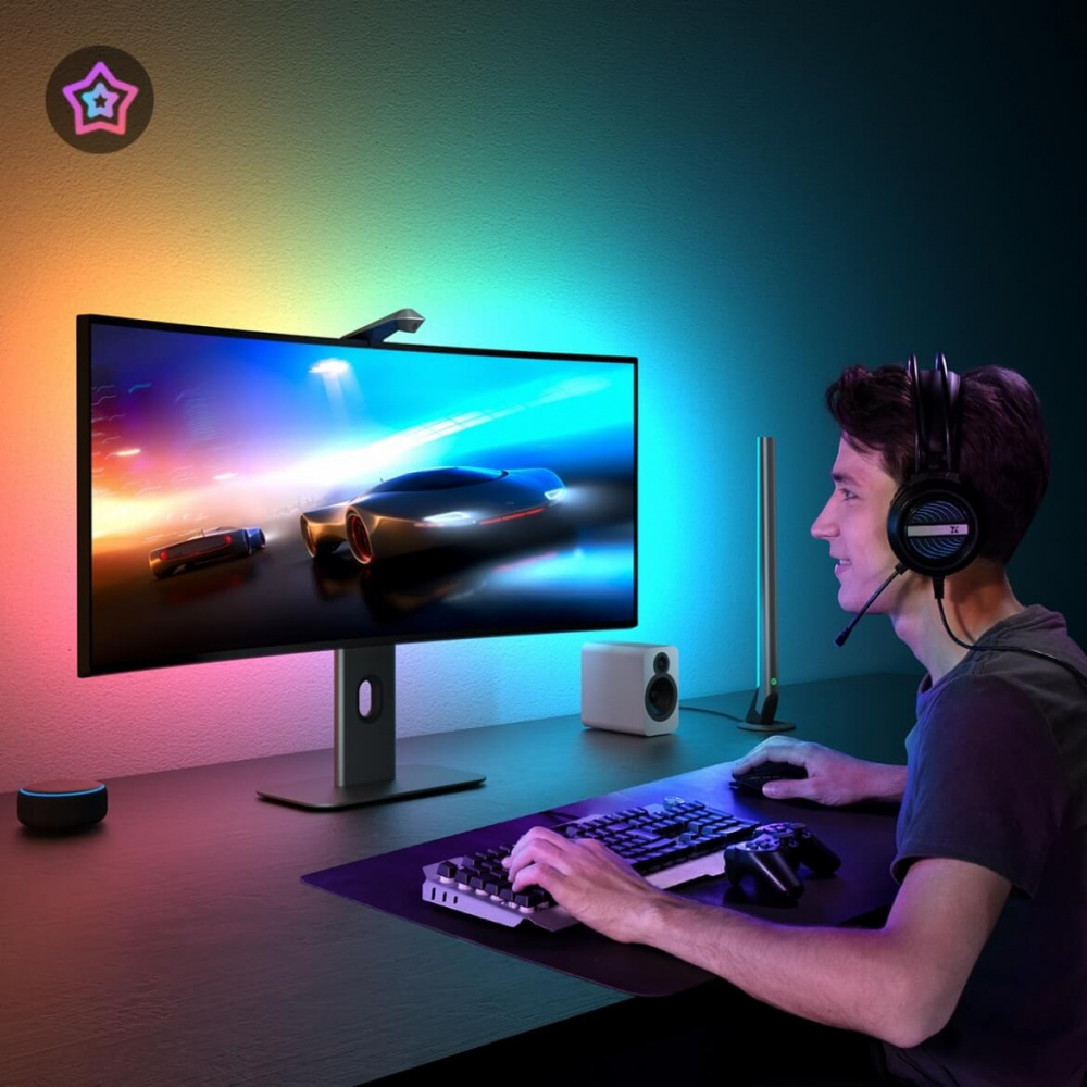 Набір адаптивного підсвічування Govee H604A DreamView G1 Pro Gaming Light 24-29» RGB Сірий (B604A311)