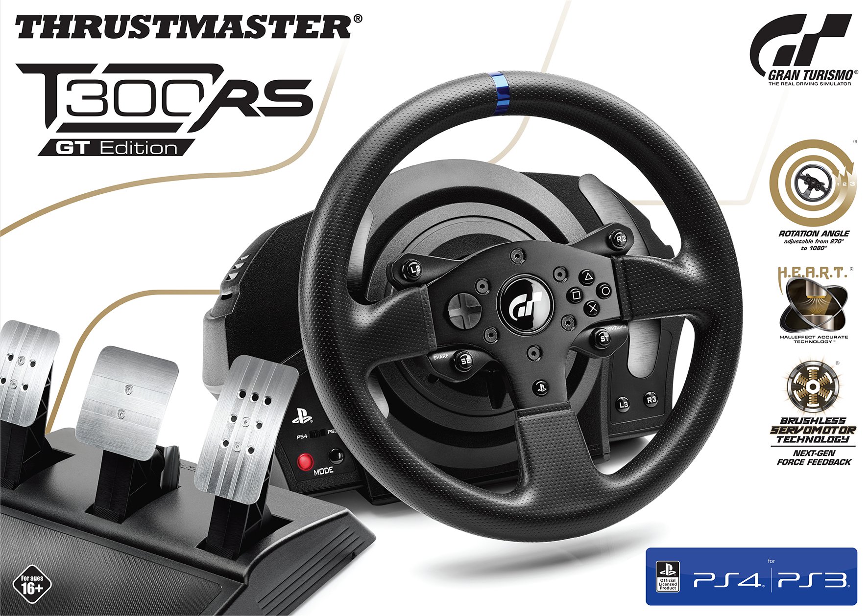 Кермо та педалі Thrustmaster для PC/PS3/PS4/PS5 T300 RS GT Edition Official Sony licensed (4160681)