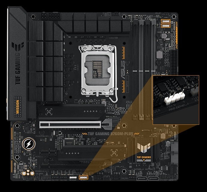 Материнська плата ASUS TUF GAMING B760M-PLUS s1700 (90MB1ES0-M1EAY0)