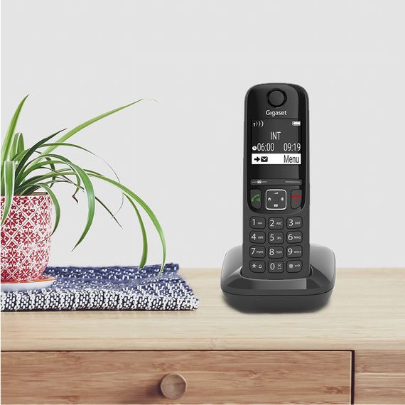 Радіотелефон DECT Gigaset AS690 DUO, чорний