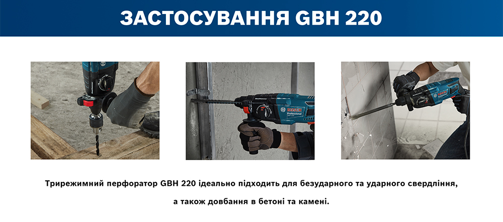 Перфоратор Bosch GBH 220 Professional (06112A6020)