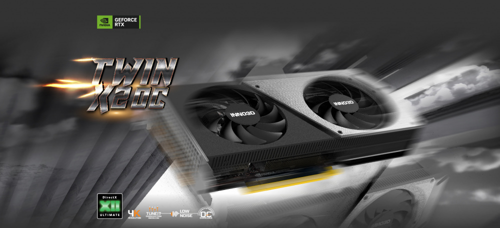 Відеокарта INNO3D GeForce RTX 4060 Ti 16GB GDDR6 TWIN X2 OC (N406T2-16D6X-178055N)